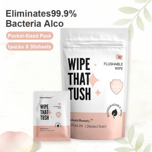 Toilet Wet Wipes Flushable & Biodegradable Individually Large-Packaged