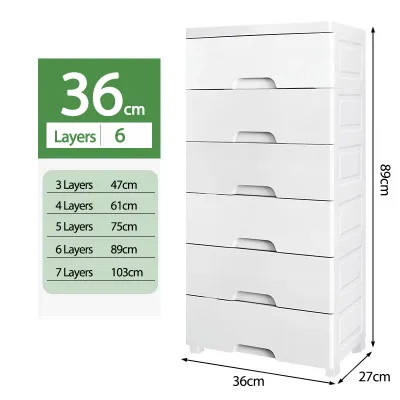 Drawer Cabinet Plastic Children Clothes Cabinet/Storage Cabinet With Lock/Plastic Cabinet /Plastic Drawer Storage 3/4/5/6/7 Tier Drawer Baju/Wardrobe 衣櫃/抽屜櫃