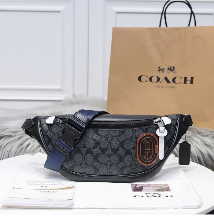 Original Coach Rivington Belt Bag 79037 With Signature Canvas With Coach Patch In Black Lazada PH