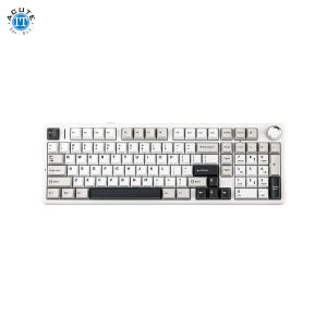 AULA F99 PRO 1800 Layout Gasket-Mounted Triple-Mode Mechanical Keyboard with Knob Black White Grey