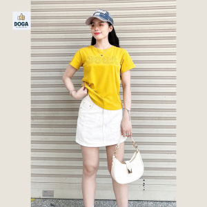 Áo Thun babytee chất BORIP COTTON xịn có size từ 35kg đến 70kg DOGA chữ dập nổi trẻ trung 6 màu sang trọng Mã 186