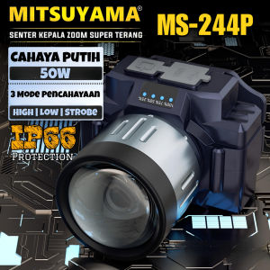 Senter Kepala Teleskopic Mitsuyama Super Terang MS-244P Body Alumunium