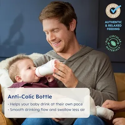 MAM Easy Start Matte Anti-Colic Baby Bottles 9 oz (2 Count) Medium Flow Nipples Baby Girl