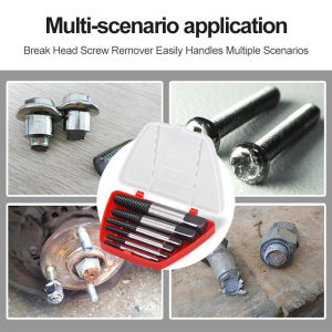 【In stock】 Screw removal damaged screw extractor kit faucet triangle valve water pipe broken screw extractor 6PCS easy disassembly drilling tool