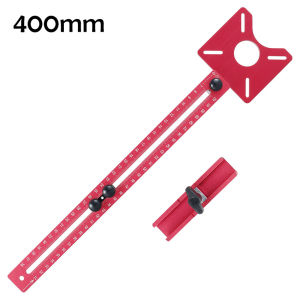 4 In 1 Router Milling Groove Bracket-Cabinet Hardware Jig Aluminum Router Circle Cutting Jig Punch-Router Milling Groove Bracket