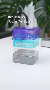 ORICO Mac Mini M4 Protective Case| Shockproof TPU Silicone Cover | Anti-Scratch Waterproof Shell | Precise Cutout | 4 Colors (White/Black/Blue/Purple)