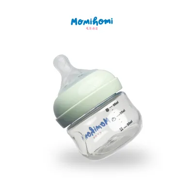 Momi Homi Wide Neck Baby Bottle For Newborn ( 3081/3082/3083 ) Botol Susu Anak Bayi Plastik Usia 0+ BPA FREE 90 ML / 120 ML / 260 ML Food Grade PP