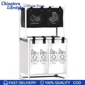 Laundry Sorter Basket Dirty Clothes Hamper Large Capacity Laundry Sorter Organizer Clothing Sorting Basket for Home Dorm