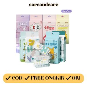 tisu basah mini tissue travel wet wipes