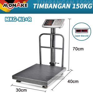 MONAKE Sisik komputasi digital 150kg/300kg Timbangan Duduk Digital Kapasitas Electrik Platform Scele Sayur Timbangan barang