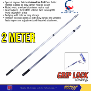 AMERICAN TOOL 8958448 Aluminium Extension Pole 2 meter Premium Telescopic Stik Gagang Multifungsi Tongkat Roll Roller Cat Universal