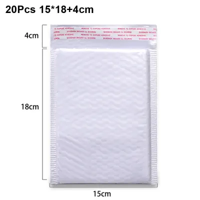 CANGMOTION 20Pcs Soft Foam Envelope Bags Bubble Padding Waterproof Padded Shipping Envelopes Self Sealing Bubble Mailers Shipping Packaging