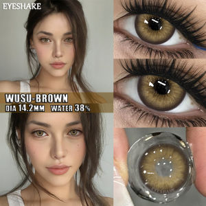 [COD] WUSU คอนแทคเล สีน้ำตาล เลนส์นิ่ม 2 ชิ้น 1 คู่ นส์สีเทา คอนแทคเลนส์สี บิ๊กอายตาหวาน 14.2มม.