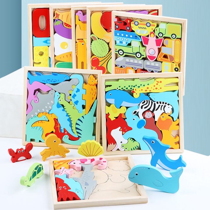 Puzzle Kayu 3D Mainan Edukasi Anak Tahun Wooden Jigsaw
