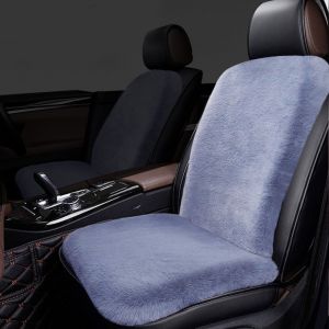TKC28 Warm Plush Car Seat Cushion Thick Breathable Car Backrest Universal Anti-fouling Car Seat Cover Pad Autumn and Winter
