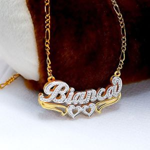 Kalung Nama Gold Titaanium Lapis Emas 24k