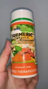 Bellevine Turmeric Capsules 500mg 100s All Natural Curcuma longa Anti Inflammatory Antioxidant
