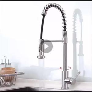 SXH Spring-loaded multifunctional pull-out faucet for home kitchen sinks dual outlet for hot and cold water