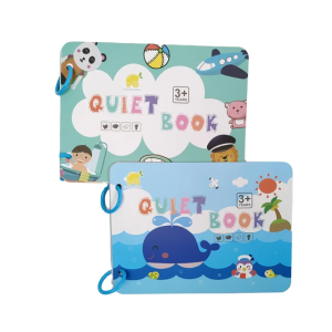 English Quiet Buku Kreativitas Mainan Aktivitas untuk Anak yang Penuh Kesibukan Book DIY Busy Activity Book Velcro Anak TK Montessori
