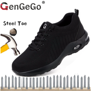 Brand GenGeGo COD Safety Boots Men Work Indestructible Shoes Sneakers Steel Toe Protective Boots Anti-smash Anti-puncture Waterproof Boots
