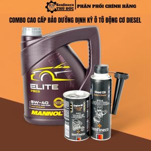 [COMBO CAO CẤP] Bảo Dưỡng Định Kỳ Ô TÔ Dộng Cơ DIESEL > Nhớt MANNOL 7903-5W40 >Phụ Gia Nhớt Senfineco 9910 >Vệ Sinh Hệ Thống Nhiên Liệu Senfineco 9916