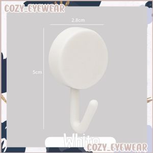 (1 PCS) Punch Free Round Mini Wall Hook Cute Strong Adhesive Seamless Wall Sticker Hanging Hook Bathroom Kitchen Hanger