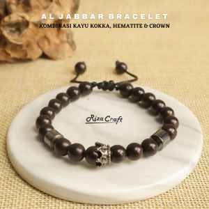 Gelang Aesthetic Pria Wanita Keren Terbaru Tali Serut Kayu Kokka Kaukah Kokah Koka Kecil Kombinasi Batu Kristal Alam Akik Badar Besi Alam Hematite Hitam Kesehatan Terapi Cowok Cewek Dewasa Korea Style Mewah Elegan Arab