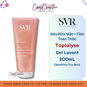 SVR Topialyse Gel Lavant 200mL Sữa Tắm & Rửa Mặt Cho Da Khô Nhạy Cảm