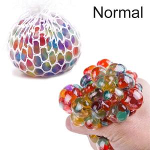 Stress Relief Squeeze Grape Balls Relieve Pressure Balls Hand Fidget Toy Rainbow Novetly Squeeze Ball Mesh Squishy Colorful Ball