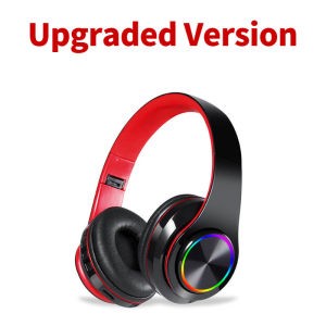 B39 Wireless Bluetooth 5.3 Headphones Colored LED Lights Gaming Headset Stereo Bass Headphone With Mic