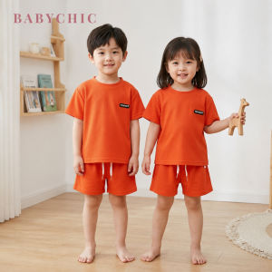 Budak Baju Lengan Pendek Set 0-7 Years Lelaki Perempuan Boy Girl Short Sleeve Set Waffle Knit New