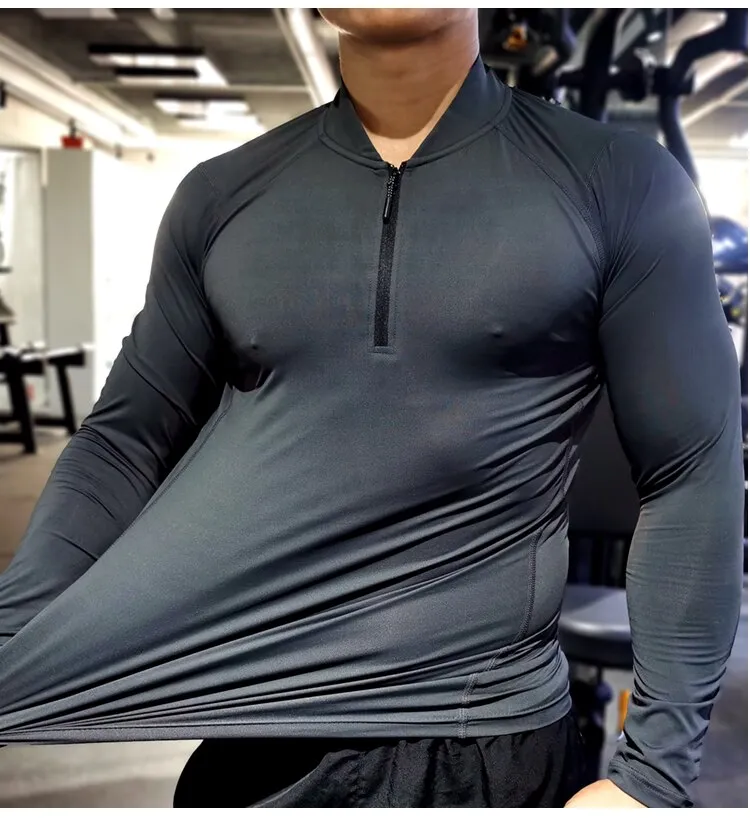 2023 new Quick Dry Running Shirt Men Bodybuilding Sport T-Shirt