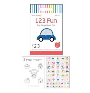 Little Genius Handwriting Educational Book Pad To Learn Early Concepts With 45+ Stickers For Preschool (Ages 5-6)