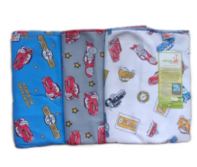 Velvet Junior Set 3Pcs Kain Bedong Selimut bayi Motif Anak Laki / Perempuan Ukuran 90x110cm