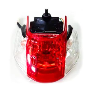 Honda XRM110 / XRM125 Red White Tail Light Assembly W/ Bulb By MOTORCYCLE