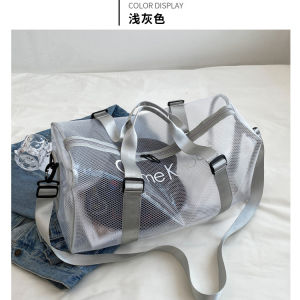 Transparent travel bag for women waterproof PVC for men lightweight and large capacity portable shoulder bag beach swimming and fitness bag