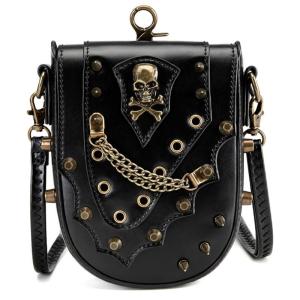 Của phụ nữ Gothic sọ Túi Xách Đeo Chéo Satchel purseleather Túi đeo vai với dây đeo điều chỉnh được cho trang phục hàng ngày