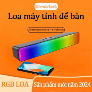 Loa bluetooth không dây Soundbar LED RGB Pro âm thanh vòm 3D sống động sắc nét-Đặc Biệt Dùng Cho Máy Tính Vi Tính Có Đèn LED.4 loa 1200mah.Bảo hành 6 tháng