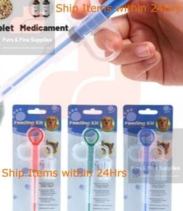 Pet Medical Syringe Tablet Pill Capsule Medicine Dispenser Dog Cat Push Feeder Kit Original Supplies