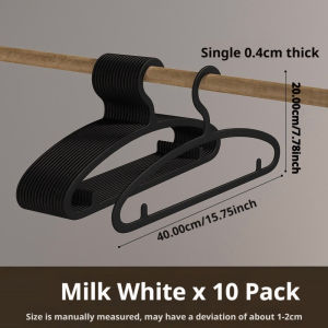 EUNICE 50PCS Ultra Thin Hanger Space Saving Wardrobe Organizer Durable PP Clothes Hanger Non Slip Wet & Dry Use 韩系衣架