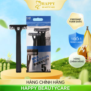 Dao Cạo Râu 2 Lưỡi Kép LUF-20P Kai Razor 00744-GA0025 Set 5 Cây (Combo Dao Cạo Và Set Mini )