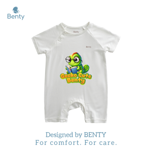 Bộ body cộc cài chéo in Gecko Cute BENTY BT114 bodysuit sơ sinh cao cấp mềm mịn thoải mái