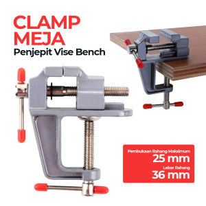 Mini Fixed Table Clamp 25mm Vise Meja Catok Ragum Meja Vice Jepit QST