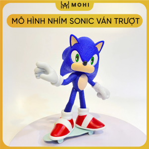 (16cm) Mô hình Nhím Sonic ván trượt cực đẹp - Nặng 200gram - No Box