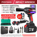 PROMO!!! Bor impek pembuka baut motor Cordless Impact Wrench high torsi Brushless impact Baterai 98Volt 98Vf 2 Baterai/impek Wrench inpek cas pembuka baut mobil infek buka baut motor Cordless impact baterai asli komplit impact murah berkualitas. 