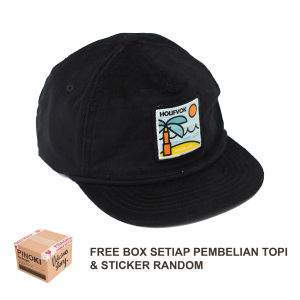 Rope Hat Patch Omidoki Topi Corduroy Visor Pendek Hitam