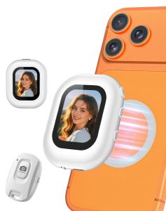 Yalilai vlog Selfie màn hình theo dõi màn hình selfie không dây và có dây cho Iphone mức độ sáng 3 phóng to & thu nhỏ màn hình điện thoại camera phía sau để tạo nội dung Youtube tiktok