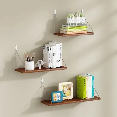 3PCS Set Nordic Wall Shelves Wall Decor Partitions No Punching Router Rack Decorative Shelf Room wall decoration