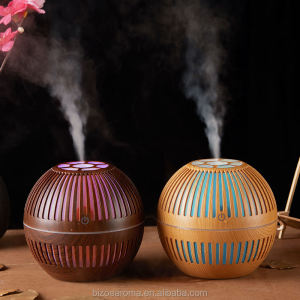 Ultrasonic Aroma Diffuser Home Mist Maker Humidifer Air Purifier LED Light Wood Grain / Pewangi Udara
