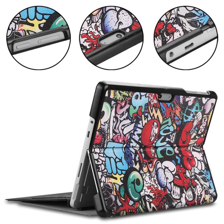 PU Leather Flip Case for Microsoft Surface Go 3 2 Hard Cover SurfaceGo ...